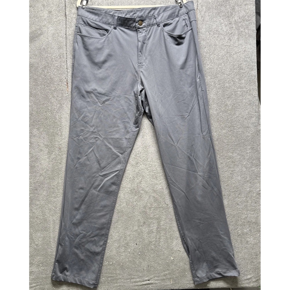 Barbell Apparel Pants Athletic Fit Stretch‎ Performance Gray Mens 36